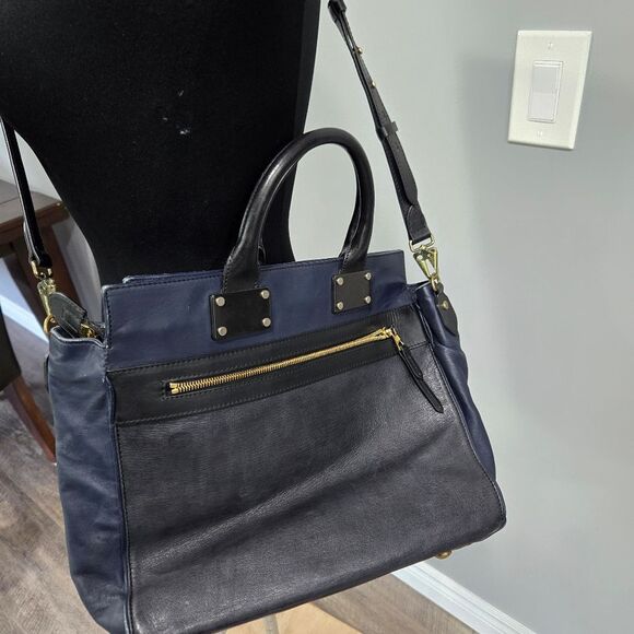 🐢 Rag & Bone Pilot Bag Large Black and Navy - Picture 9 of 17